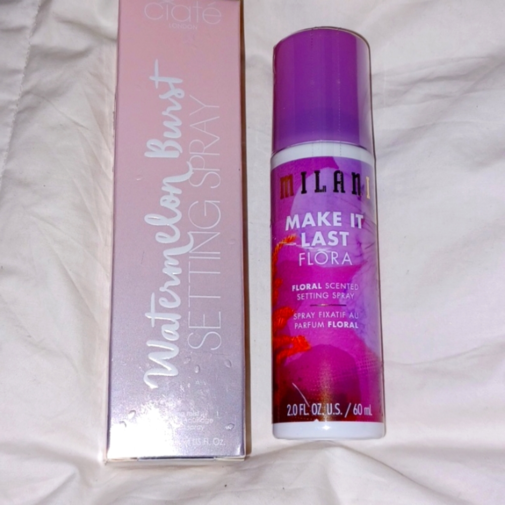 Ciaté Watermelon Burst🍉 Setting spray & Milani-Make it last-Flora Setting spray